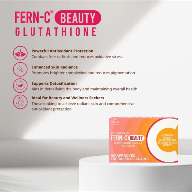 FERN-C Beauty Glutathione with Alpha Lipoic Acid, Grape Seed Extract, Vitamin C and Vitamin E - Image 7